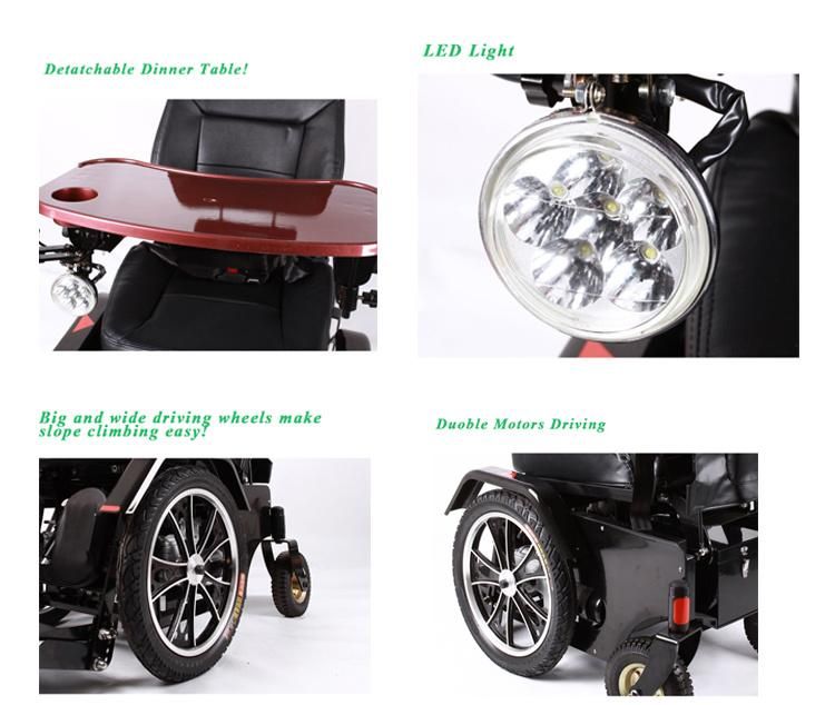Adjustable Seat Height Handicapped Electric Wheelchair Saudi Arabia