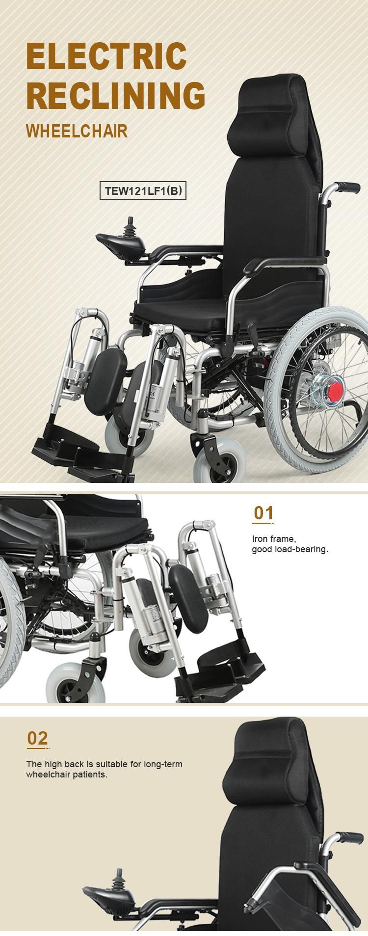 Topmedi Wholesale Automatic Folding High Strength Steel Power Electric Wheelchair