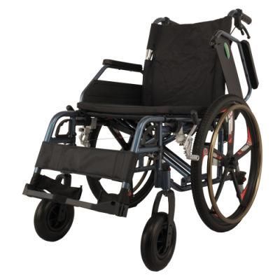 New Launch Aluminum Alloy Wheels Double Cross Support Magnesium Wheelchair Be in Great Demand