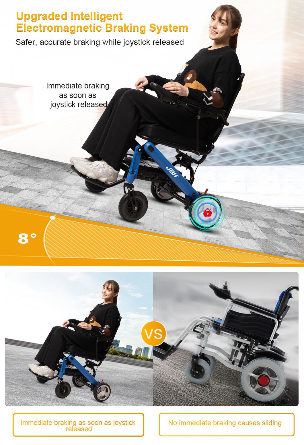Jbh Factory Best Quality Disabled Power Folding Electric Adjustable Wheelchairs for Sale