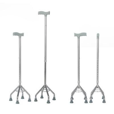 Adjustable Height Lightweight Aluminum Adult Underarm Crutches Disabled Axillary Four Claw Crutches with CE&ISO