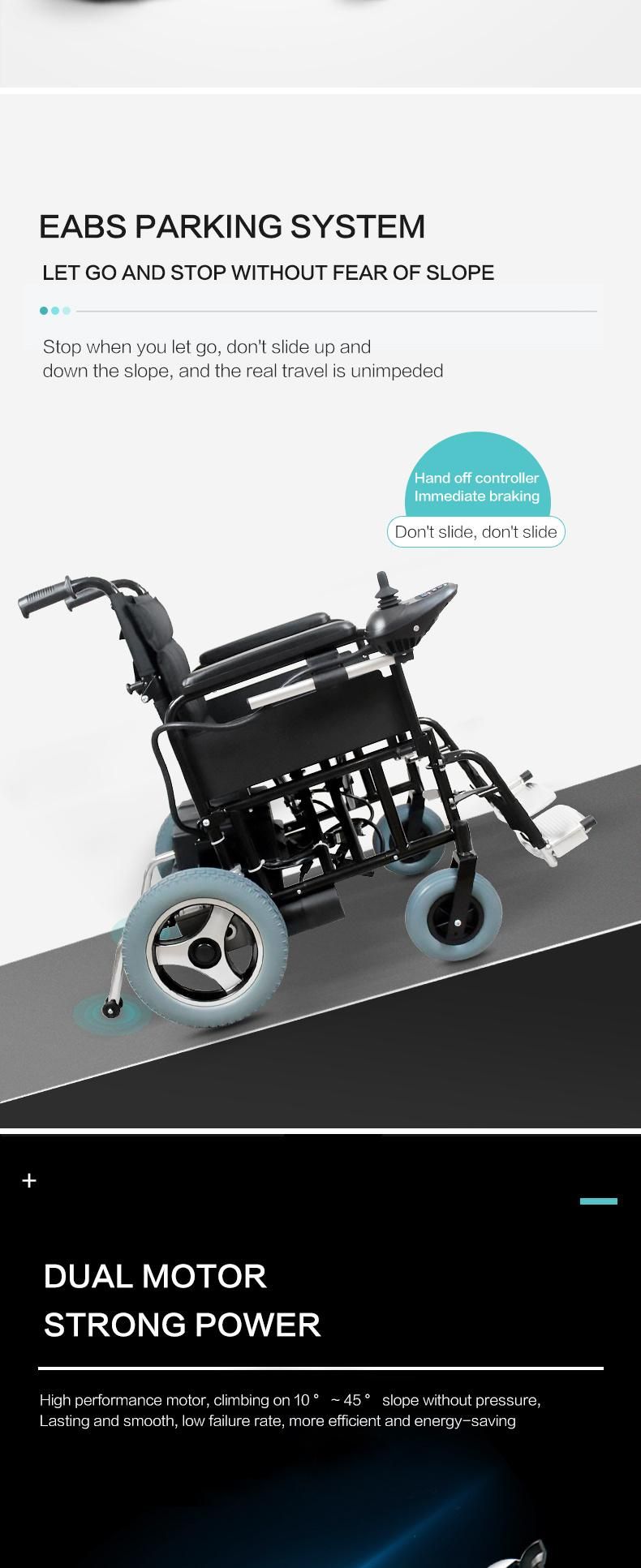 Electric Power Wheelchair Fold Heavy Durable Wheel Chair