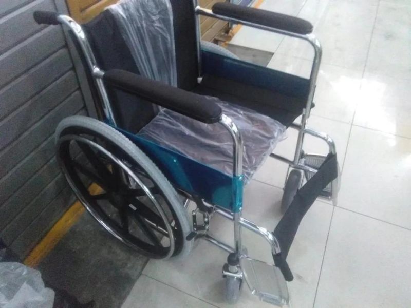 Medical Equipment Cheap Prices Hospital Foldable Steel Manual Wheelchair