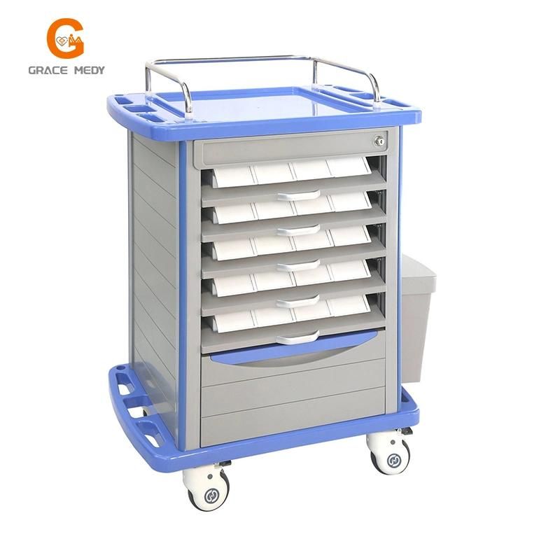 ABS Medical Emergency Cart Crash Cart Medical Cart Hospital Cart Dressing Cart