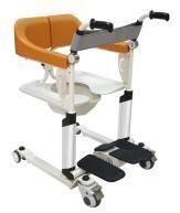 Topmedi Hotsales Transfer Commode Chair with Pedaling Lift Elder/Handicapped in Hostal/ Home
