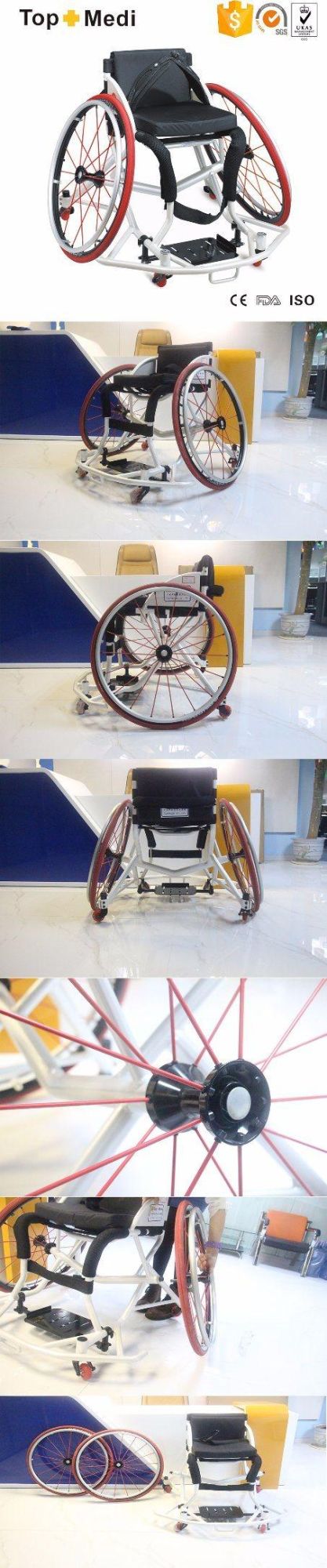 Topmedi Health Products Manual Aluminum Basketball Sports Wheelchair in China