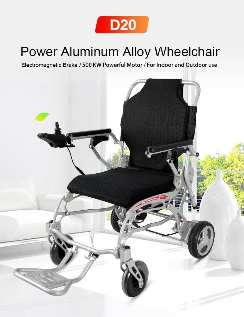 CE & FDA Aluminum Alloy Light Folding Electric Power Wheelchair for The Elderly