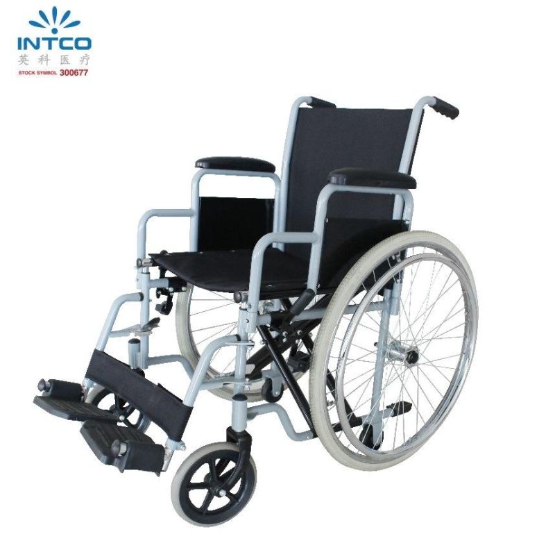 High Quantity Folding Steel Wheelchair for People