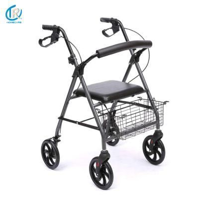 Economic Medical Rollator Walker Four Wheel Folding Walker, Linghtweight Disabled Scooter