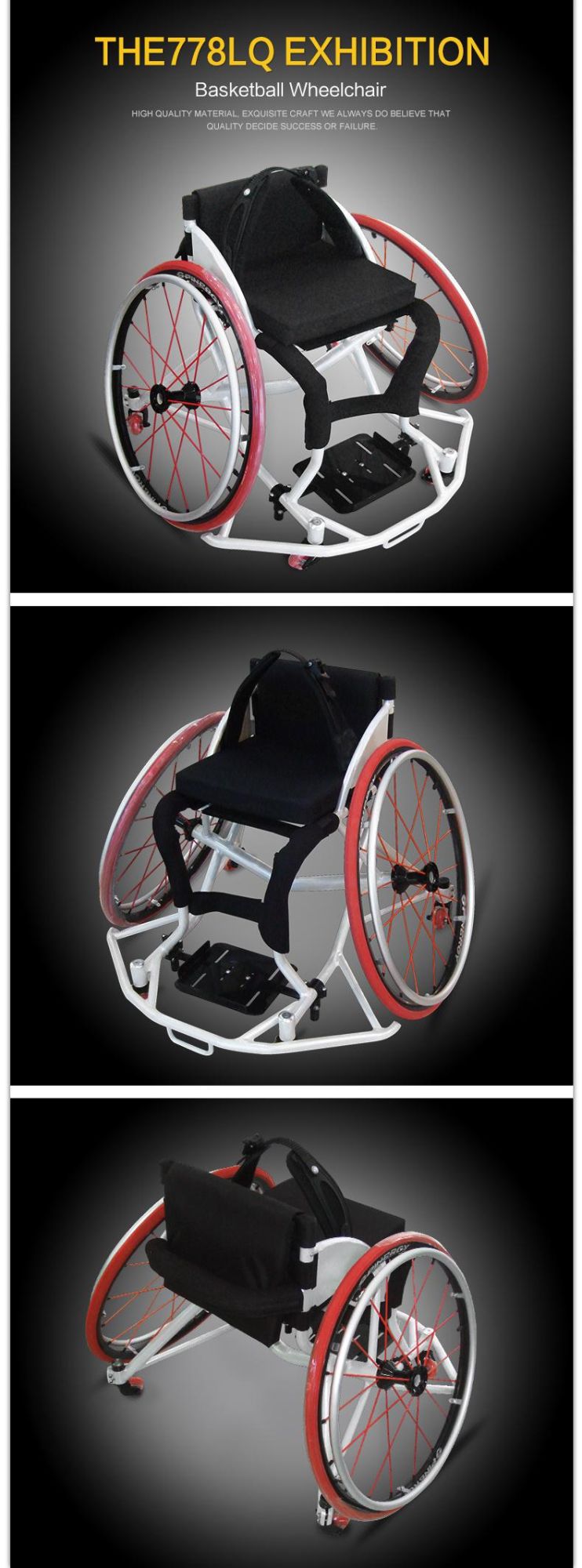 High End Manual Basketball Sport Aluminum Wheelchair