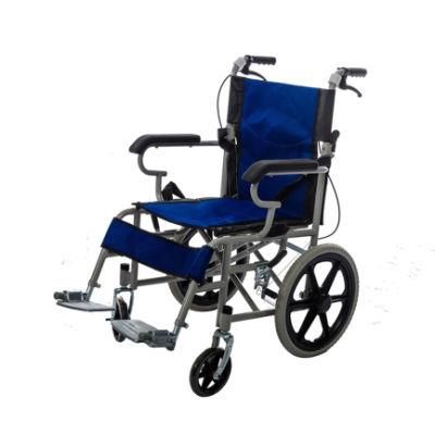Ultralight Powder Coated Steel Frame Wheelchair with 16 Inch Wheels