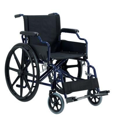 Steel Alloy Medical Equipment Folding Lightweight Manual Wheelchair