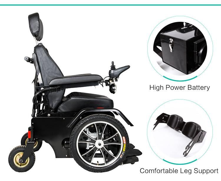 Lying Reclining Standing Electric Wheelchair 50km Distance Range Per Charge