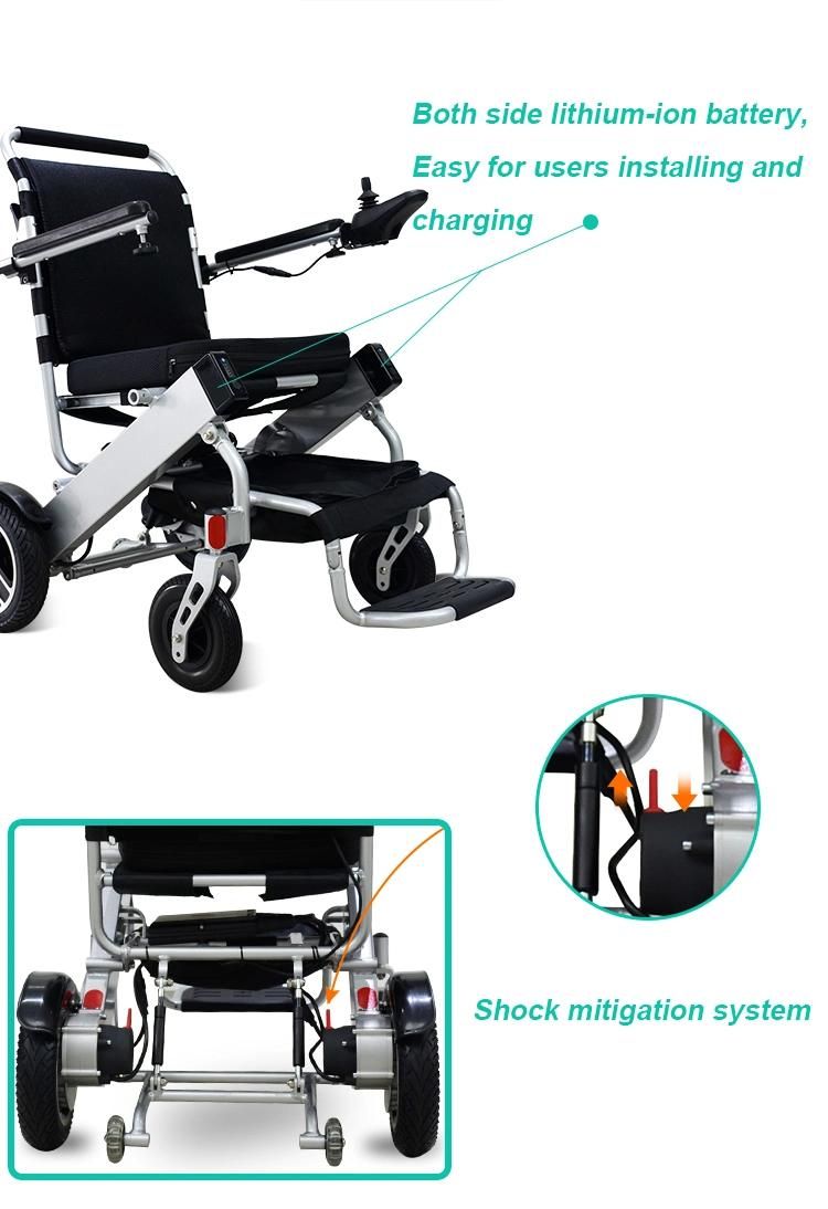 Lightweight Portable Folding Electric Wheelchair for Disabled