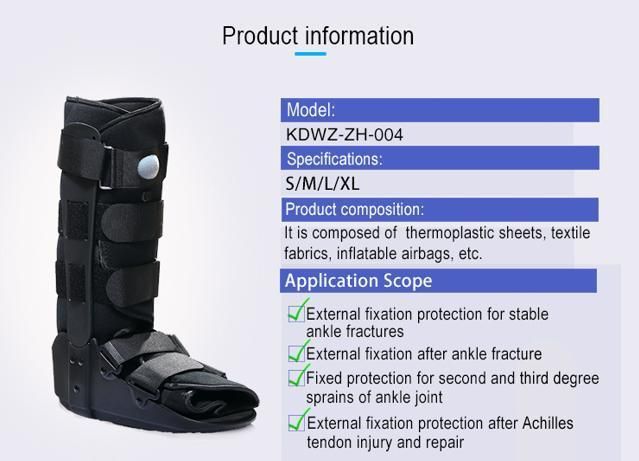 Rebound Air Walker Boot with Compression Adjustable Comfortable Straps & Air Pump Rocker Bottom
