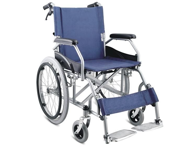 Hospital Lightweight Foldable Powder Coating Steel Frame Manual Wheelchair