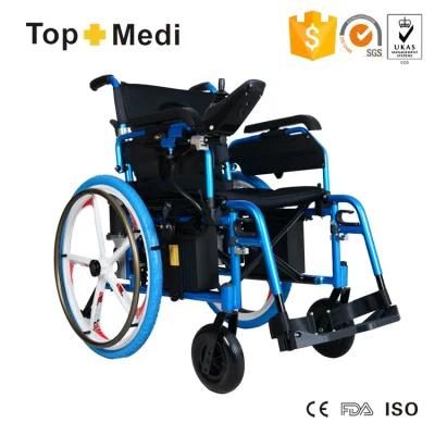 China Supplier Topmedi Cheap Price Foldable Electric Wheelchair