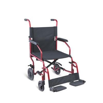 Folding High Back 58cm Overall Width Foldable and Stiffened Wheelchair