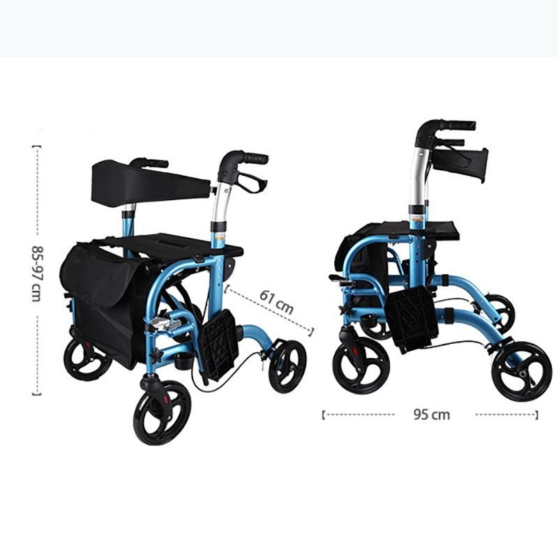 Multipurpose Wheelchairs Walker Shopping Carts Aluminum Alloy Walking Aid for The Elderly