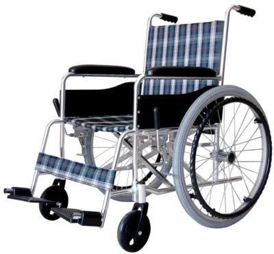 Hot Selling Handicapped Steel Manual Portable Wheelchair for The Patient