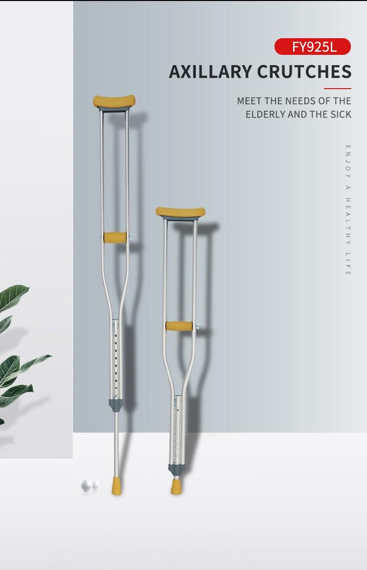 Height Adjustable Aluminum Crutches Elderly and Disabled Medical Walking Stick