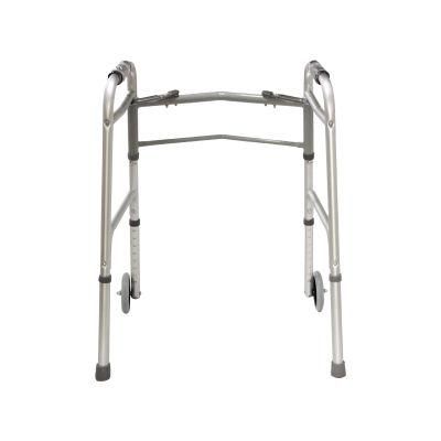 Lightweight Aluminum 2 Wheels Adjustable Foldinfg Adult Aid Mobility Walker