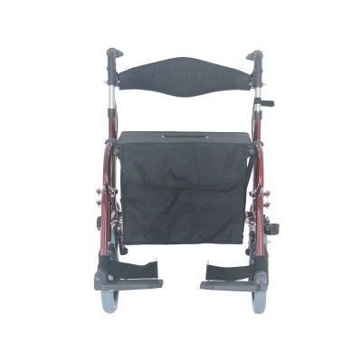 4 Wheel Folding Walker Rollator with Seat for Disability Elderly Adults Walking Aids Stick for Old People