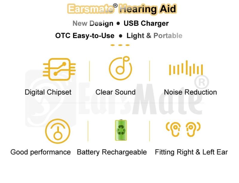 Affordable 16 Channel Bands Ric Digital Hearing Aid Earsmate 2021