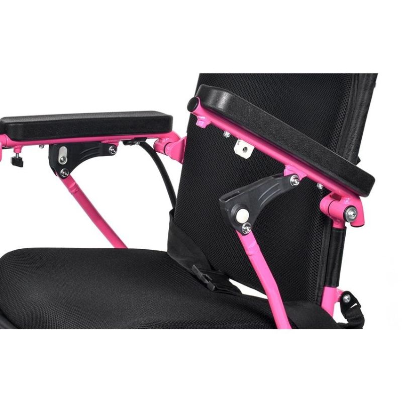 CE ISO Certified 4 Wheel Aluminum Folding Frame Lightweight Adjustable Electric Wheelchair
