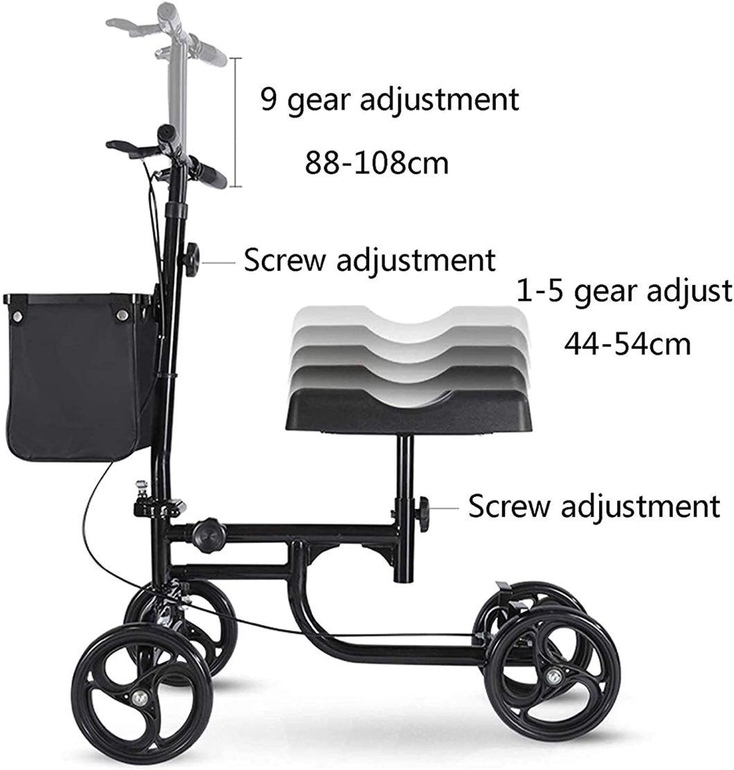 Rollator Walker Foldable Knee Scooter Knee Walker Disabled Scooter / Wheelchair