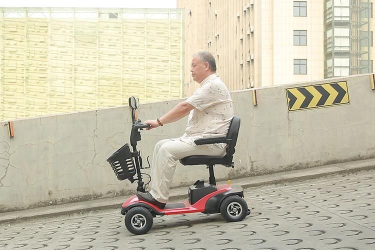 Topmedi High Strengh Aluminum Reclining Foldable Electirc Wheelchair for Handicapped