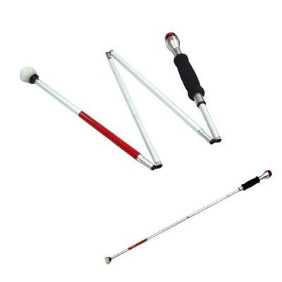 Anti Shock Stick Pole Walking Cane White Canes with Roller