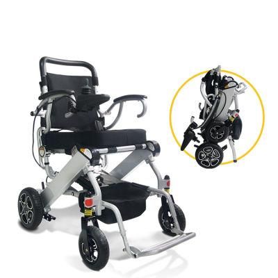 Topmedi Hot Sale Aluminium Light and Foldable Power Mobility Lithium Battery Electric Wheelchair