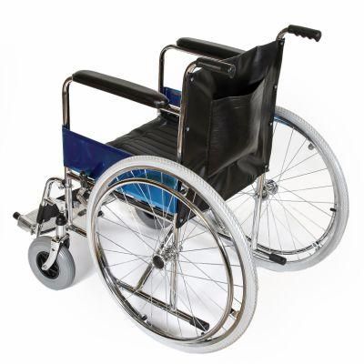 Foldable Commode Chair Detachable Manual Chrome 809 Wheelchair