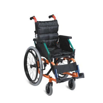 Aluminium Alloy Folding Lightweight Kids Wheelchair for Cerebral Palsy Children