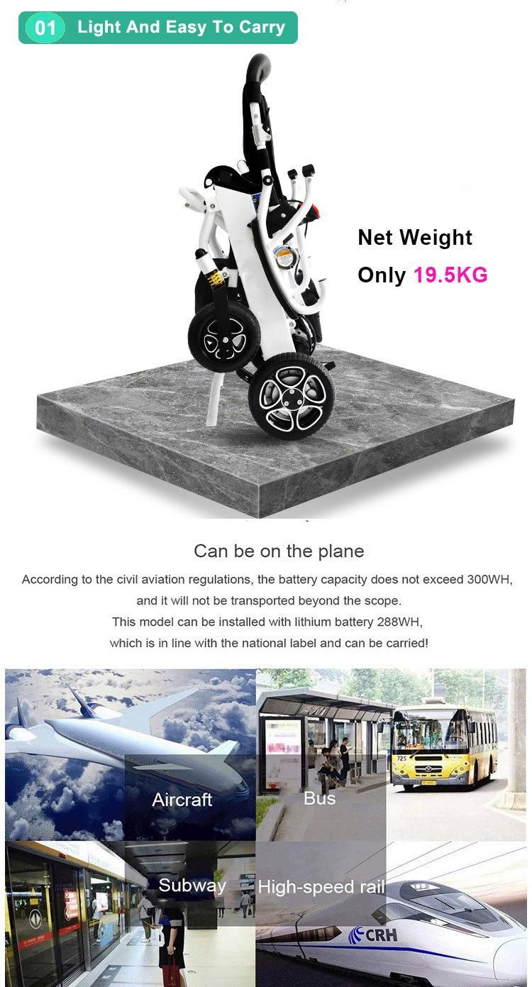 Hot Selling Electronic Wheelchair Lightweight Electric Wheelchair for Disabled People