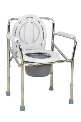 Rehabilitation Therapy Supplies Emountable Steel Toilet Commode Wheel Chair