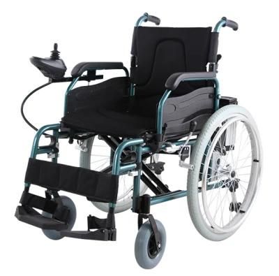 Health Medical Handicapped Electric Wheelchair with Anti-Wheel and Storage Bag
