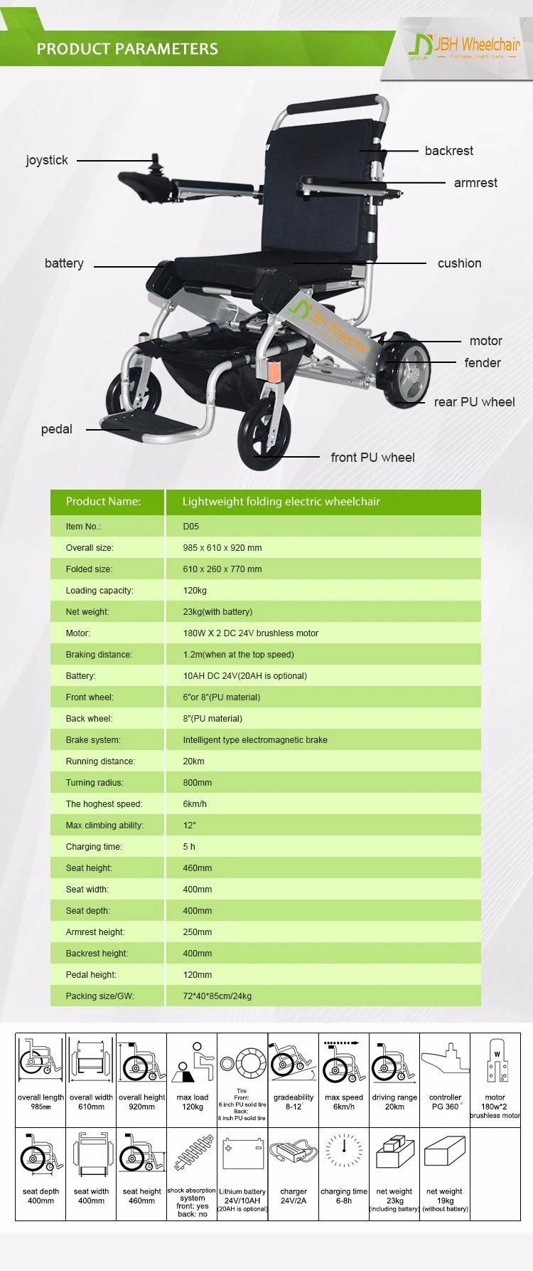 Folding Portable Electric Wheelchair for The Elderly and Disabled People with FDA, CE