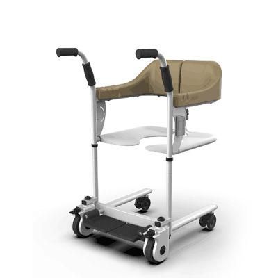 2020 Popular Multifunctional Foldable Patient Transfer with Commode Seat Wheelchair