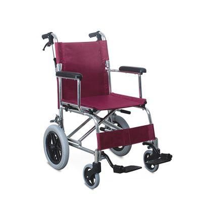 2022 Topmedi Medical Devices Aluminum Lightweight Folding Wheelchair for Adult