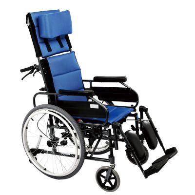 Foinoe Highback Folding Reclining Manual Wheelchair for Disabled People