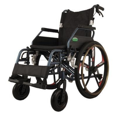 Heavy Duty Reclining Steel Wheelchair with Mag Wheel