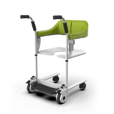 Transfer Commode Wheelchair Manual Lift Mode Which Is Water Proof and Can Hold 120kg.