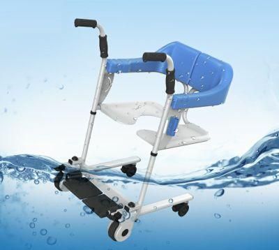 Elderly Patient Transfer Lift Chair with Commode for Handicapped