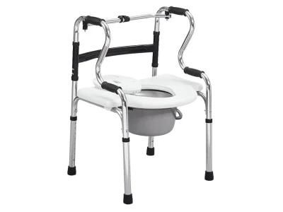 Aluminum 6in1 Shower Commode Walker Can as Walker as Lifting Aid as Shower Chair as Commode Chair as Toilet Safety Frame as Toilet Seat Raiser