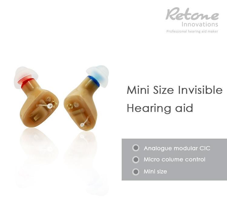 Mini Analog Portable Sound Amplifier Cic Invisible Amplifier Hearing Aid for Hearing Loss