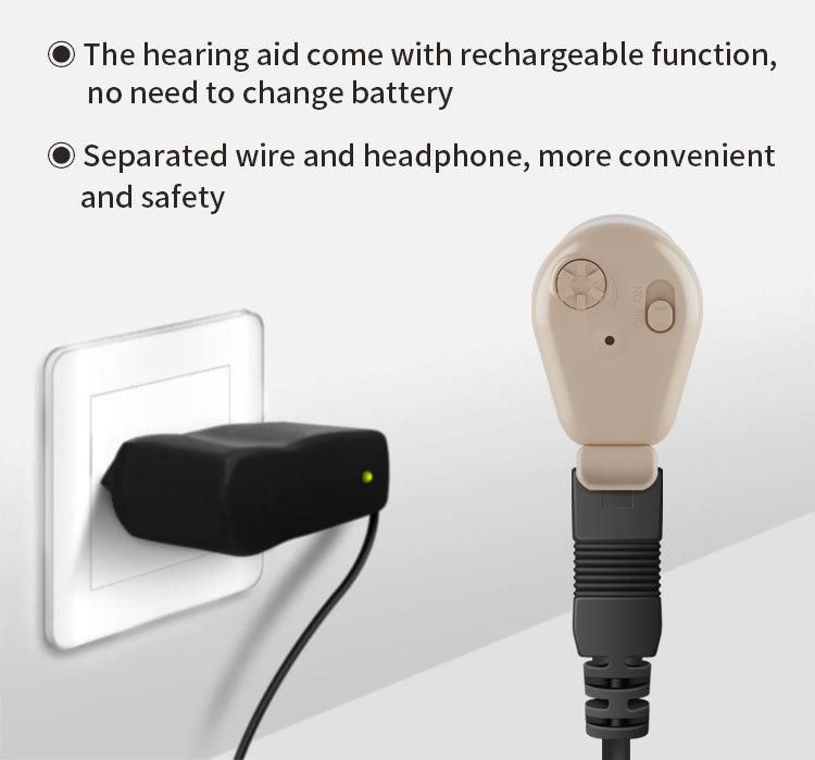 Ak-88 Ite Digital Hearing Aid Rechargeable Amplifier