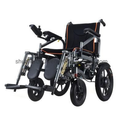 Innovative Design Easy Fold Unfold Ultra Light Portable and Foldable Power Electric Wheelchair CE Approved