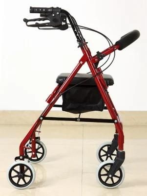 4 Wheel Standard Packing Elderly Walker Frame Walking Cheap Price Rollator Manufacture